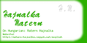 hajnalka matern business card